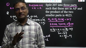 Split 207 into three parts such that these are in AP and the product of the two smaller parts is 462