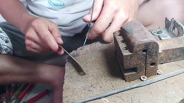 Làm lưỡi câu từ lò xo ar 15. không qua lửa