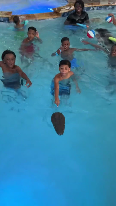 Dad makes kids get out of pool after seeing a alligator #shorts