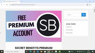 Free Secret Benefits Premium Account!