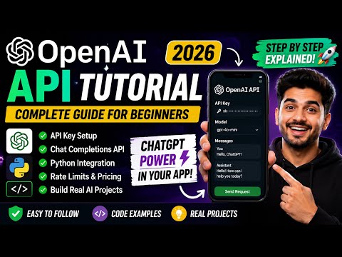 OpenAI API Complete Tutorial 2026 🔥 | How to Build ChatGPT Apps with API Key? | Beginner Guide