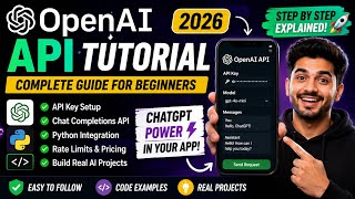 OpenAI API Complete Tutorial 2026 🔥 | How to Build ChatGPT Apps with API Key? | Beginner Guide screenshot 1