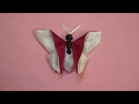 Бабочка из оригами ткани