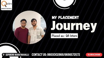 My Placement journey as an Automation Testing from QSpiders Marathahalli