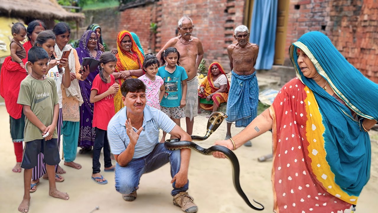 ये तो गज़ब हो गया ! Guddu Maurya के सामने ही ज़हरीले नाग को हाथों में पकड़ने की जिद करने लगी महिला।