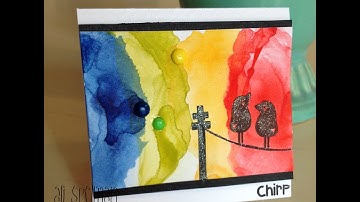 watercolor background from start to finish The Alley Way Stamps
