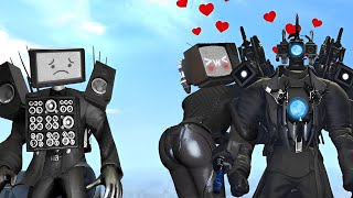 TV WOMAN FELL IN LOVE WITH NEW UPGADED CAMERAMAN BOSS AND DUMPED OLD TV MAN BOSS! In Garrys Mod!
