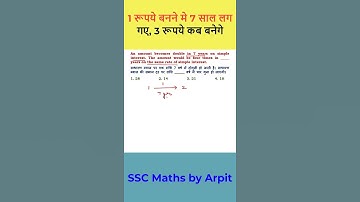 An amount becomes double in 7 years on simple interest. The amount #sscmaths #shorts #ytshorts