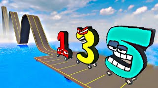 Number Lore 1-26 Cars Vs Challenge Wave Bridge Teardown