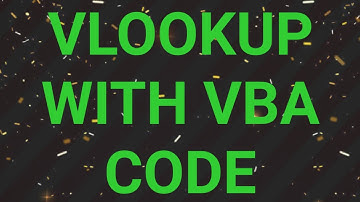 Vlookup through VBA