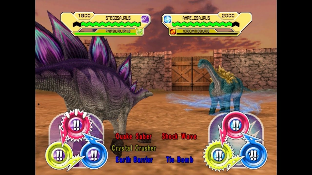 Dinosaur King Arcade Game 恐竜キング - Stegosaurus VS the Alpha ...