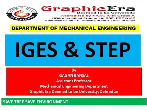 CAD/ CAM IGES & STEP GRAPHIC STANDARDS || GAGAN BANSAL