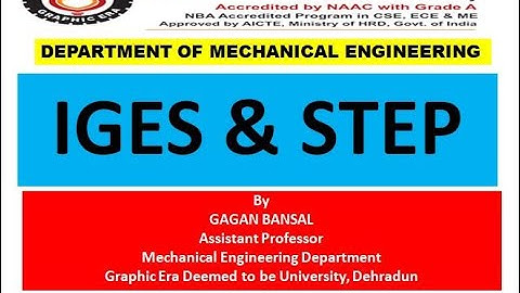 CAD/ CAM IGES & STEP GRAPHIC STANDARDS || GAGAN BANSAL