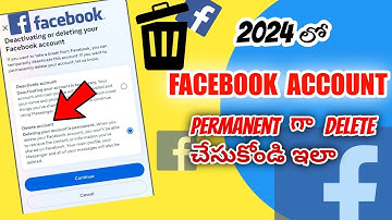 How To Delete Facebook Account Permanently 2024 | Telugu | Facebook Account Permanently Delete