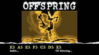 Backing track - Bad Habit - The Offspring (LYRICS AND CHORDS)