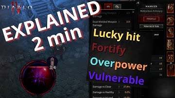 Lucky hit, Fortify, Overpower, Vulnerable(OUTDATED) - in 2 min - Diablo 4