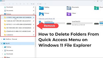 How to Remove/Unpin All Extra Folders from File Explorer Quick Access Menu in Windows 11