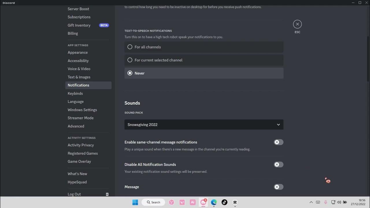 How To Change Discord Notification Sound To Snowsgiving 2022 YouTube