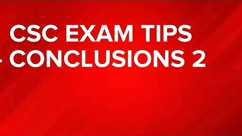 Conclusions Questions na dating lumabas sa CSC exam - Part 2 #cscexamtips