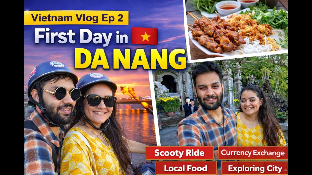 Vietnam Vlog Ep 2 🇻🇳 | First Day in Da Nang | Food, Coffee, Currency Exchange & Scooty Rental