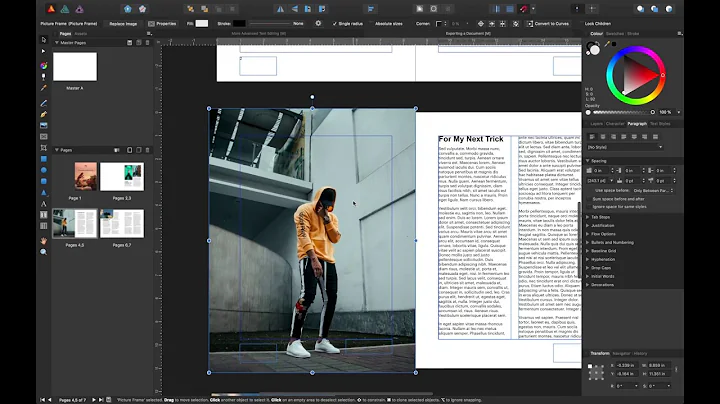 Exporting Documents and Print Setup using Affinity Publisher