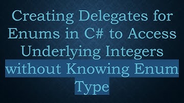 Creating Delegates for Enums in C#  to Access Underlying Integers without Knowing Enum Type