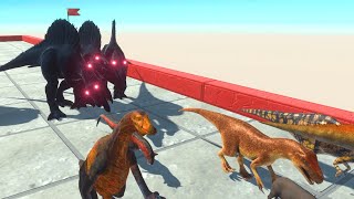 Escape from Trio Deadly Spinosaurus -Animal Revolt Battle Simulator