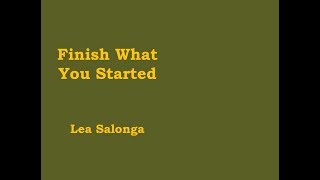 Watch Lea Salonga Finish What You Started video