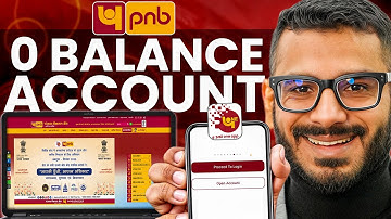 PNB Zero Balance Account Opening Online | Zero Balance Bank Account Opening Online