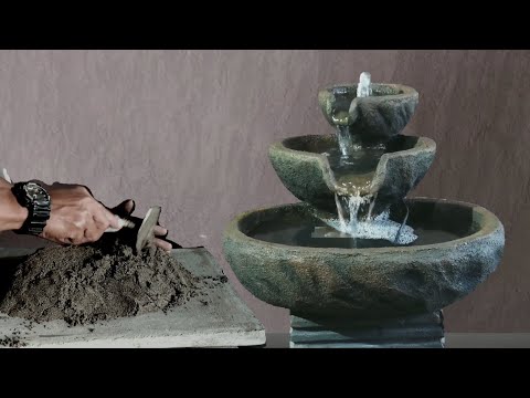 Cara membuat Air mancur bertingkat natural Alami / Rustic water fountains homemade