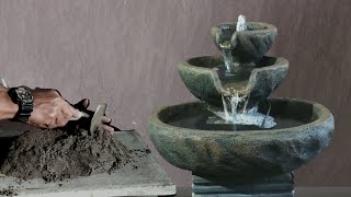 Cara membuat Air mancur bertingkat natural Alami / Rustic water fountains homemade