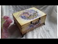Romantic decoupage box with a cracking effect 🌺🌼🌺 Decoupage tutorial
