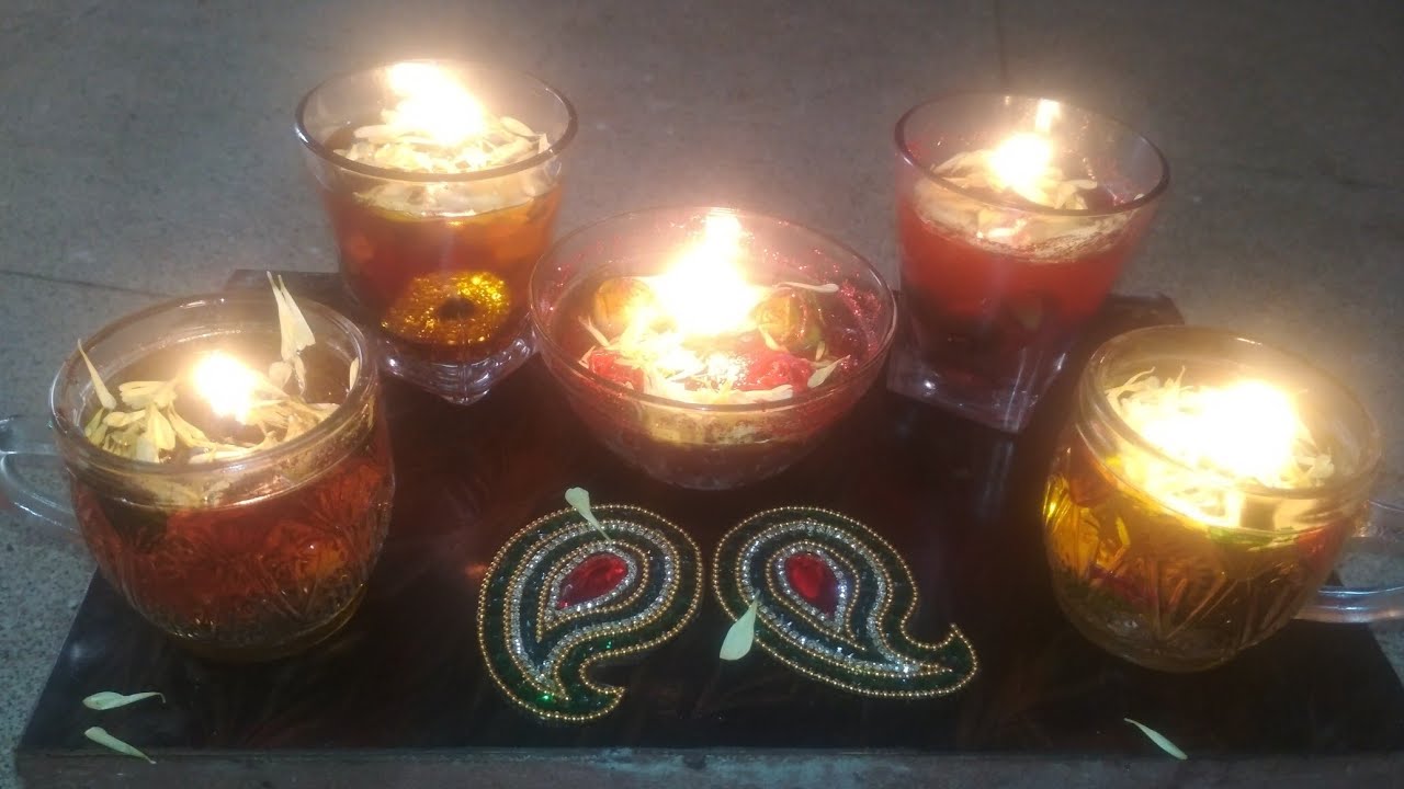 2 ways of making water candle . - YouTube