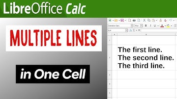 Add Multiple Lines in One Cell in Libreoffice Calc - Enter key within a cell