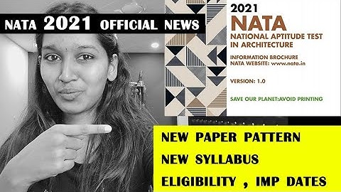 NATA 2021 NEW PAPER PATTERN ,SYLLABUS AND OFFICIAL UPDATES ,imp dates