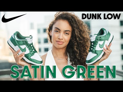 A LUXE Michigan State Nike Dunk Low? Satin Green On Foot Review