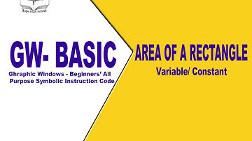 GW-BASIC. finding the area of a rectangle.