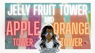 Completing two towers on Jelly Fruit Tower on Roblox