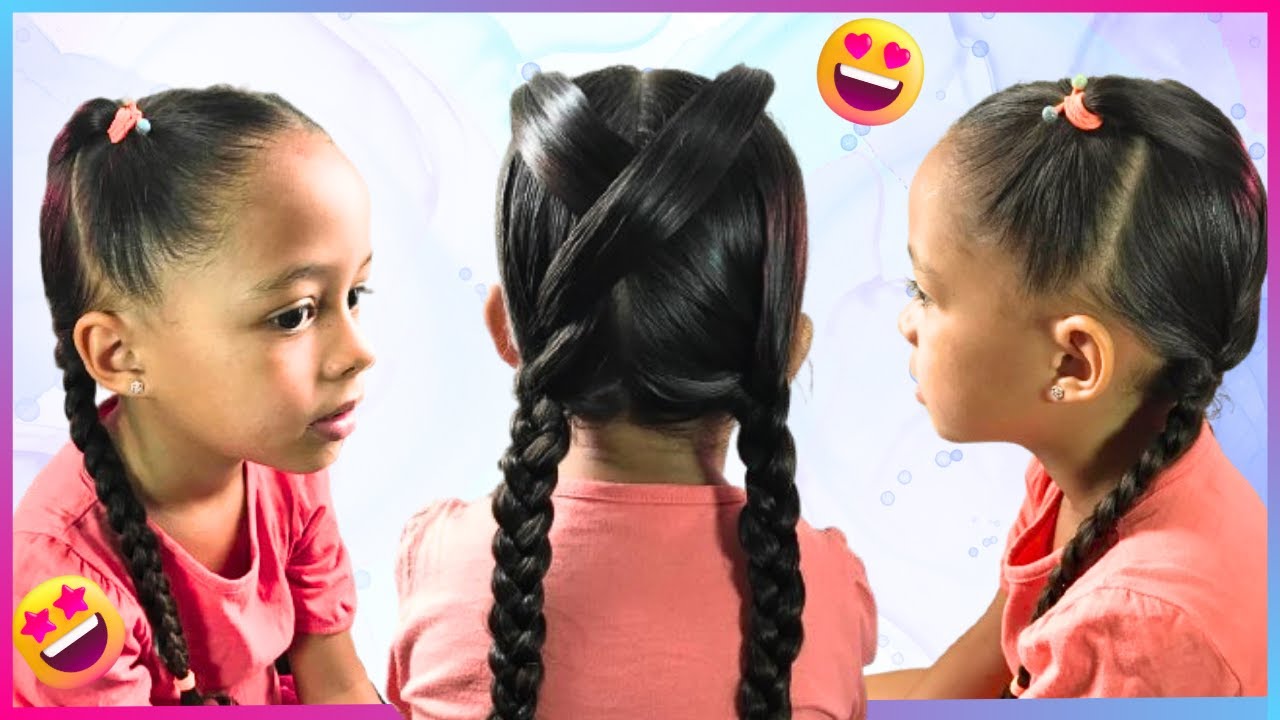 PENTEADO FÁCIL: Como fazer um Penteado de cabelo infantil com xuxinhas ...
