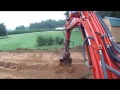 Cleaning out a ditch with the Kubota U-35 mini excavator