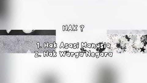 Jelaskan apa yang dimaksud dengan konsep hak asasi hak warga negara dan kewajiban warga negara