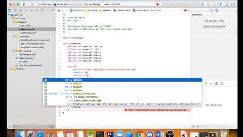 Swift 4  Quiz Application tutorial ( Part 1)