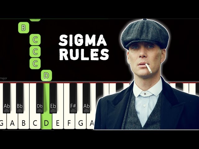 Sigma Rule Song | Piano tutorial | Piano Notes | Piano Online #pianotimepass #sigmarule class=