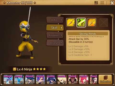 Summoners War: Sky Arena - Wind Ninja Runes  @gamerairtias9730