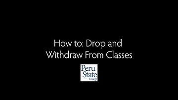 How To: Drop and Withdraw from Classes