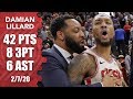 Damian Lillard irate goaltending not called late in 42-point game vs. Jazz | 2019-20 NBA Highlights