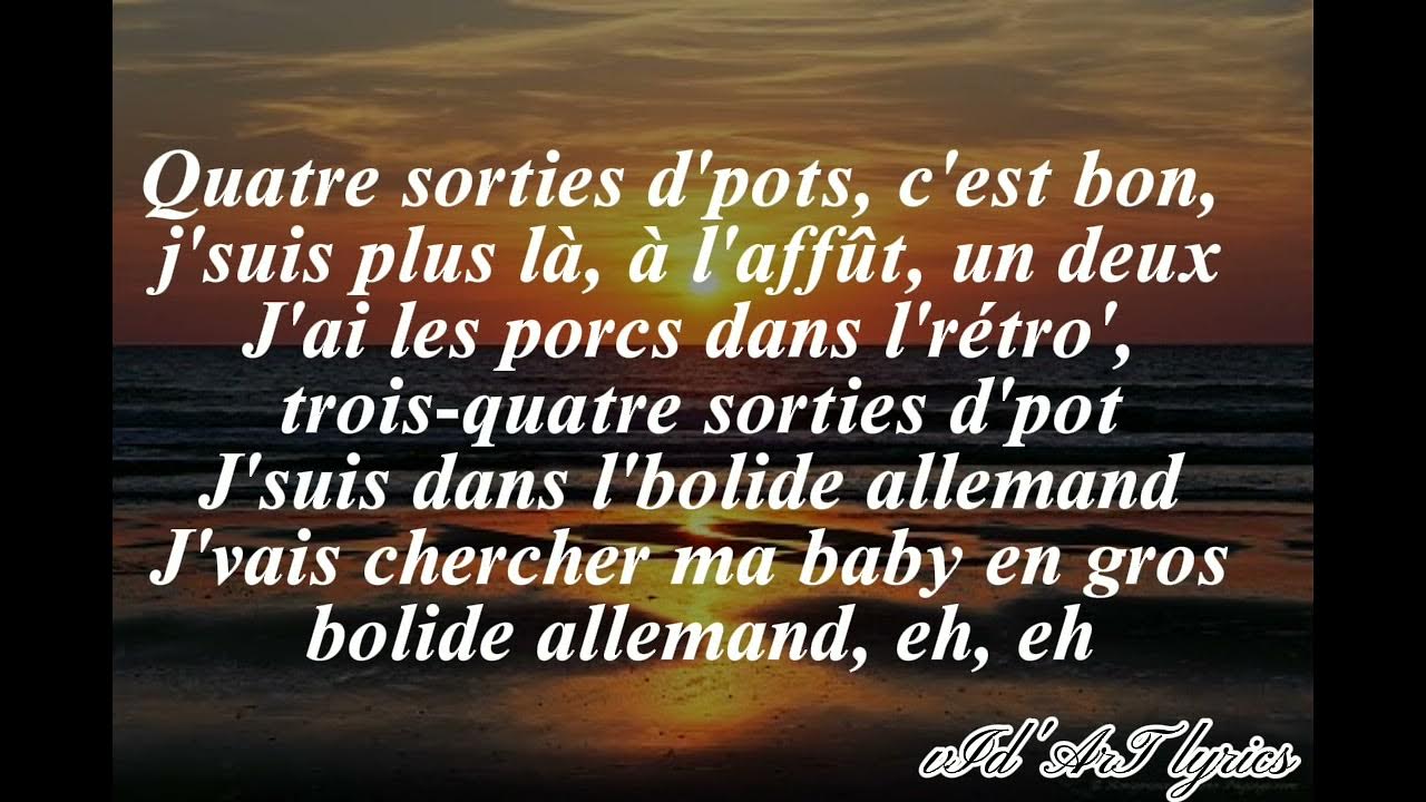 SDM Bolide Allemand Paroles(Lyrics) YouTube