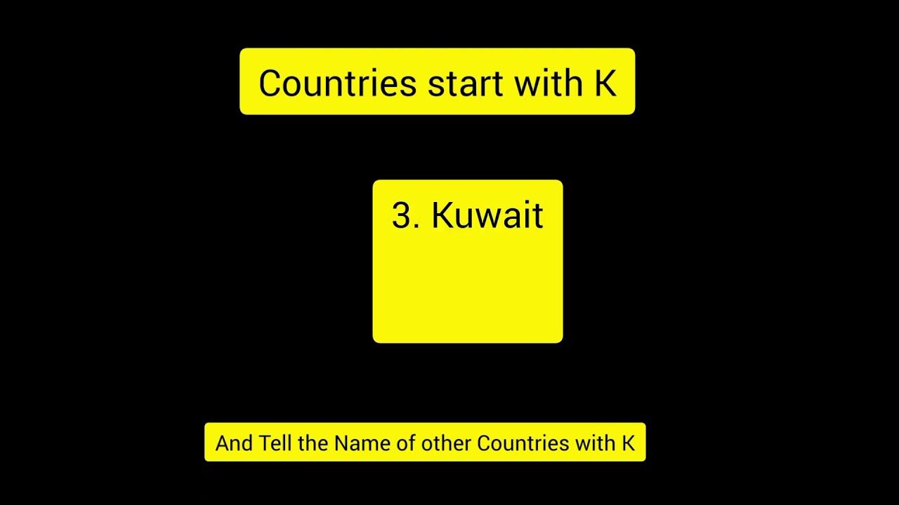 Countries start with K YouTube
