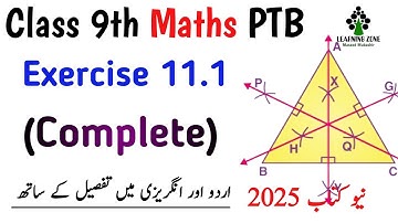 Class 9 Exercise 11.1 Maths PTB New Book | Unit 11 Exercise 11.1 Loci & Construction | Learning Zone
