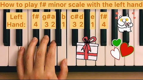 Piano Lesson 88: How to play f# (sharp) minor scale with the left hand 15 times play along tutorial